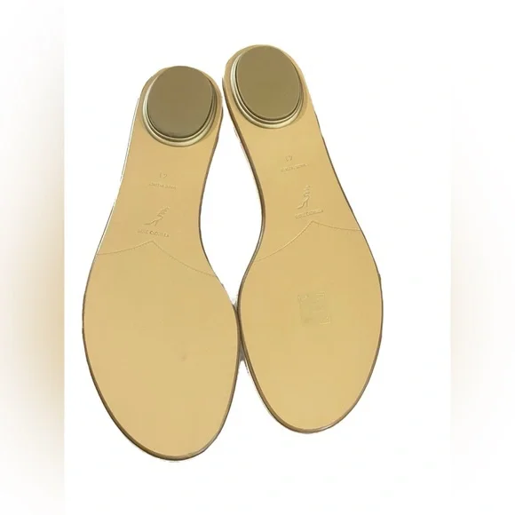 Rene Caovilla Nude Flat Rhinestone Bow Sandals Size 11B Wedding Formal Casual - Picture 5 of 9